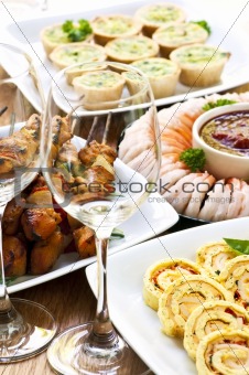 Assorted appetizers