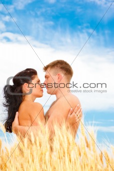 Couple  in wheat 