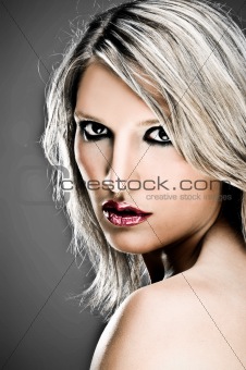 Closeup Of A Sensual Blond Woman