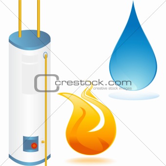 Water heater with element icons