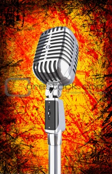 grunge microphone background