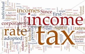 Income tax word cloud