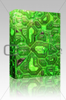 Abstract tech background box package