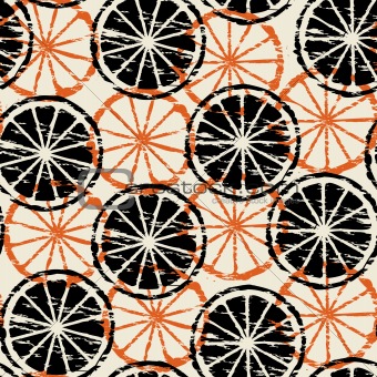 Grunge abstract citrus background. Seamless.