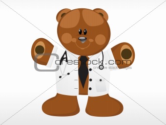 doctor bear with background