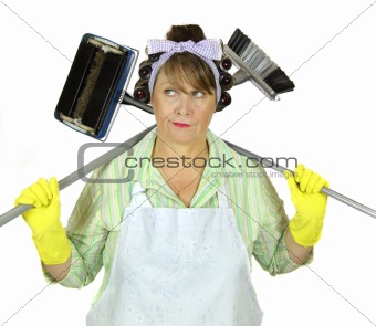 Frumpy Cleaning Housewife