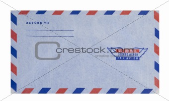 Air mail envelope, isolated