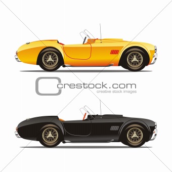 vector isolated convertible cars