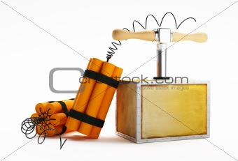 dynamite on a white background