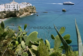Ibiza view with nice Mediterranean sea