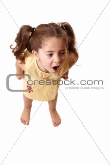 Little girl shouting,  or tantrum
