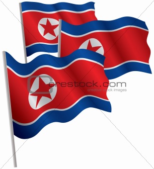 North Korea 3d flag.