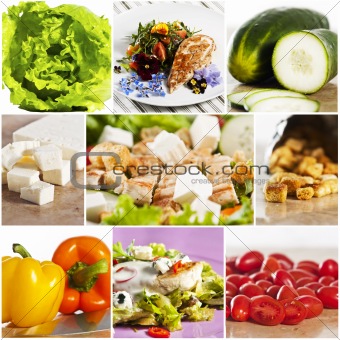 chicken salad collage