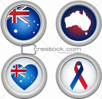 Australia Buttons