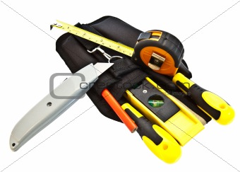 Tool Belt and Tools - Isolated on White