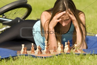 playing chess outdoor