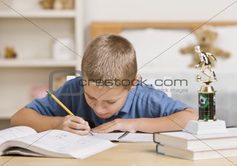 Boy Doing Homework