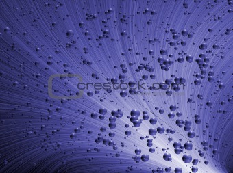 Blue filaments with spheres - Background