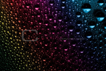 colorful water drops