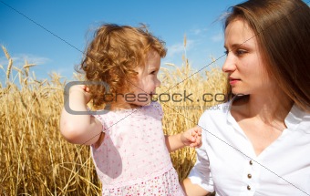 Mother and daughter talking 