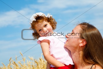 Mom and daughter enjoying time together