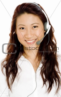 Woman In Headset