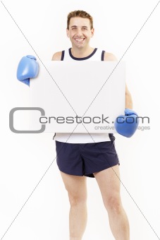 Boxer holding board