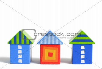 wooden block house