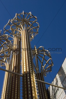 Metal Umbrellas with Bulbs and Lights in Las Vegas