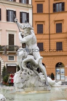 Fountain of Neptune - Piazza Navona - Rome