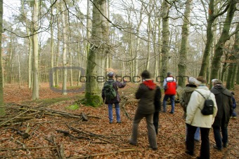 Going on a guided tour in the forrest