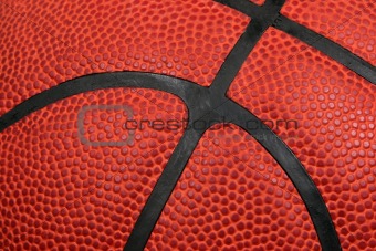 Extreme Closeup of a Basketball