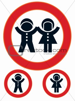 Children restriction sign