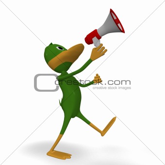 duck with megaphone