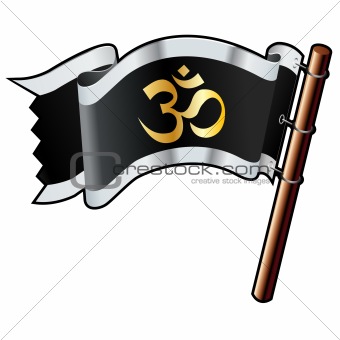 Hindu Om on Flag