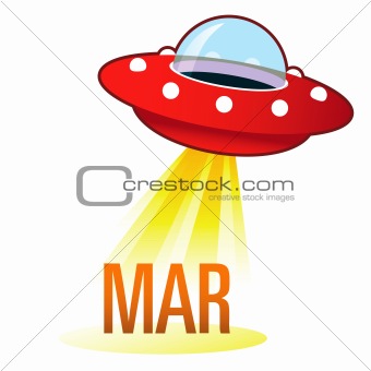 March Month Under Flying Saucer