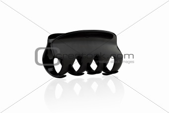 black barrette isolated on white