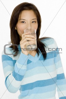Girl Drinking From Glass
