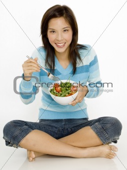 Eating Salad