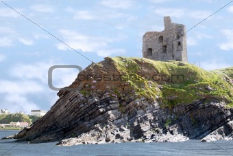 castle ruins on the cliff