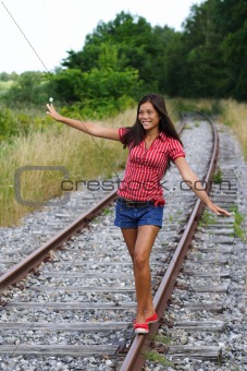 Walking on rails