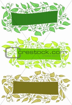 Banners with leaves