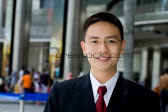 Good looking asian business man