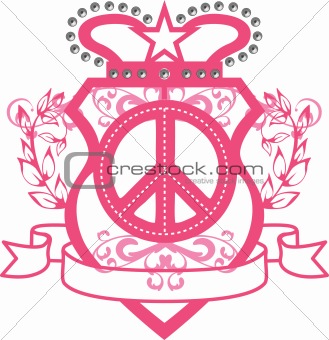 classic girl peace emblem