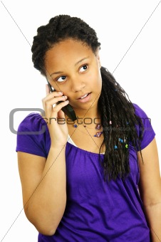 Teen girl with mobile phone