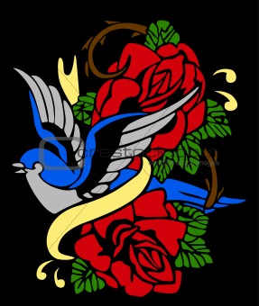 swallow and bird tribal emblem