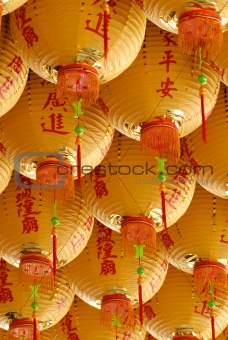 yellow chinese classic lanterns