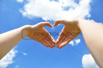 Hands representing heart