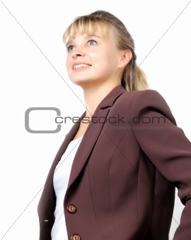  smiling woman with white background