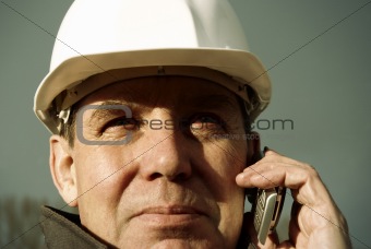 architect with cell-phone